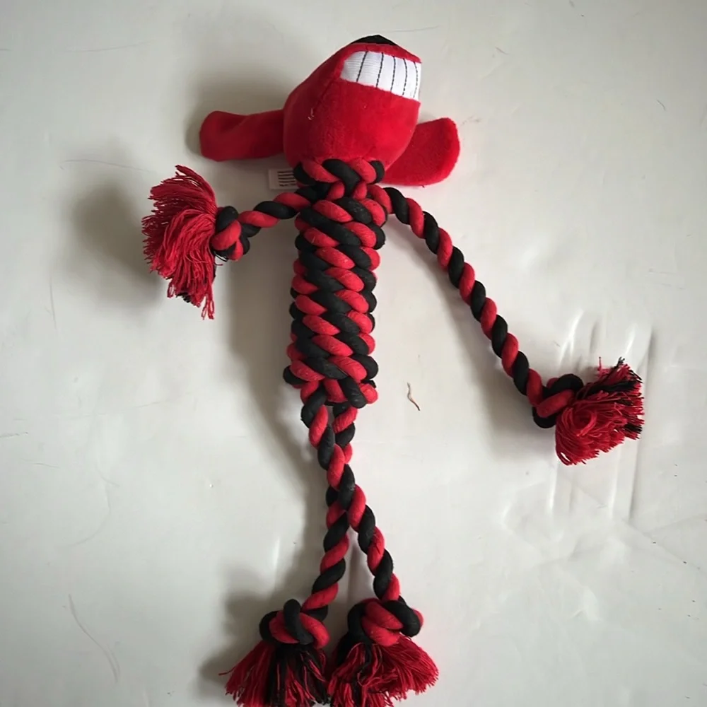 Multipet Red Loofah Dog Rope Tug of War Toy